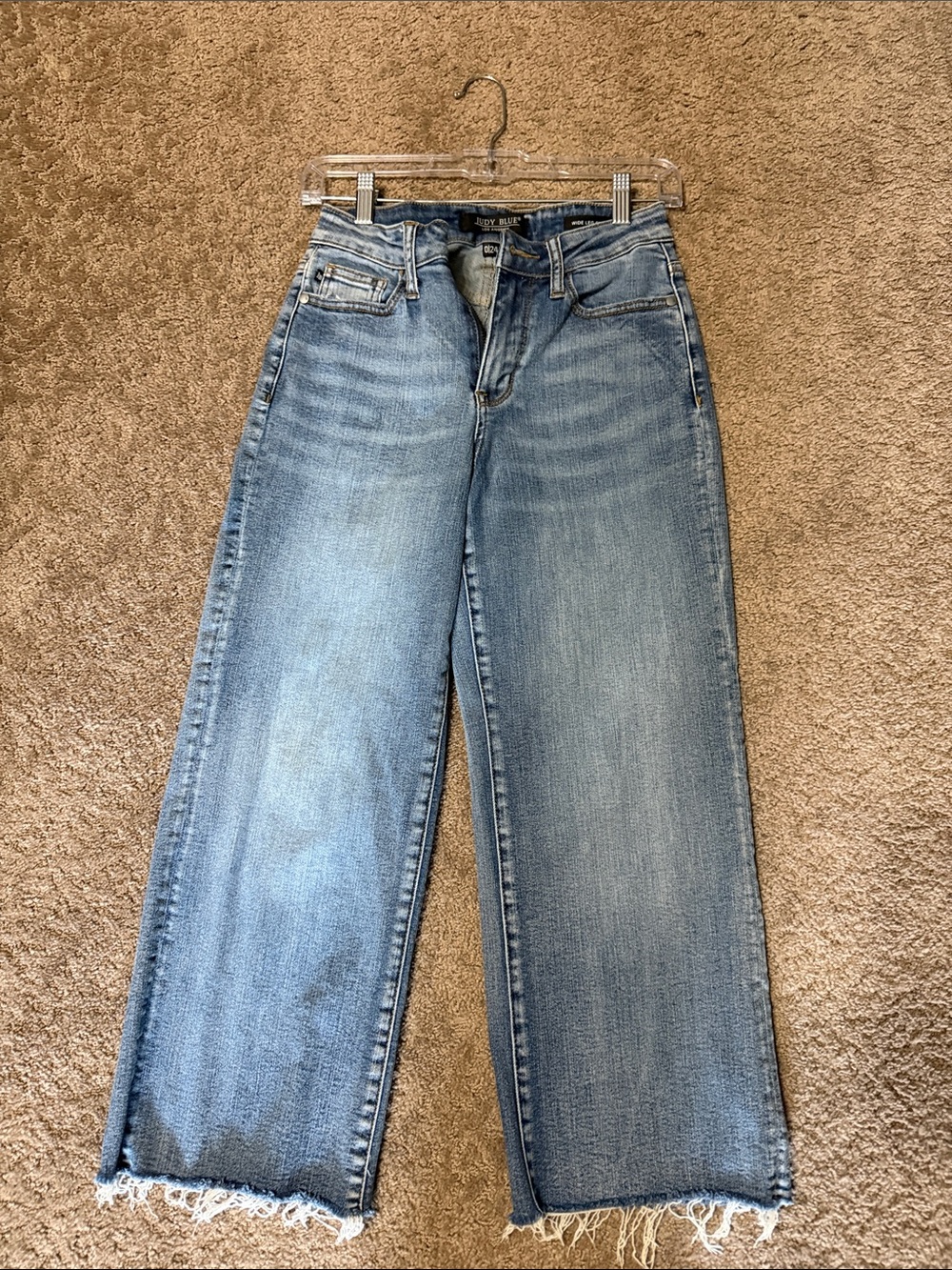 Judy Blue Light Blue Wide Leg Crop
